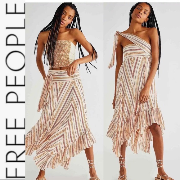Free People Dresses & Skirts - NWT Free People One Giselle Striped Convertible Maci Skirt small